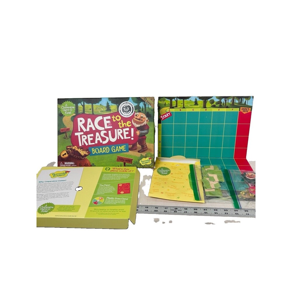 Race to the Treasure! Complete Board Game Peaceable Kingdom Cooperative Game
